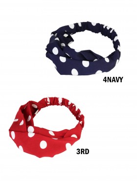 Polka Dots Printed Hair Band 